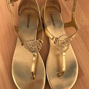 Bebe gold sandals